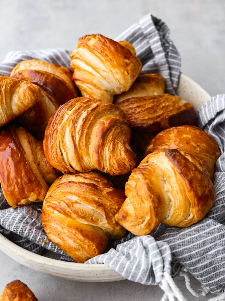 golden brown croissant